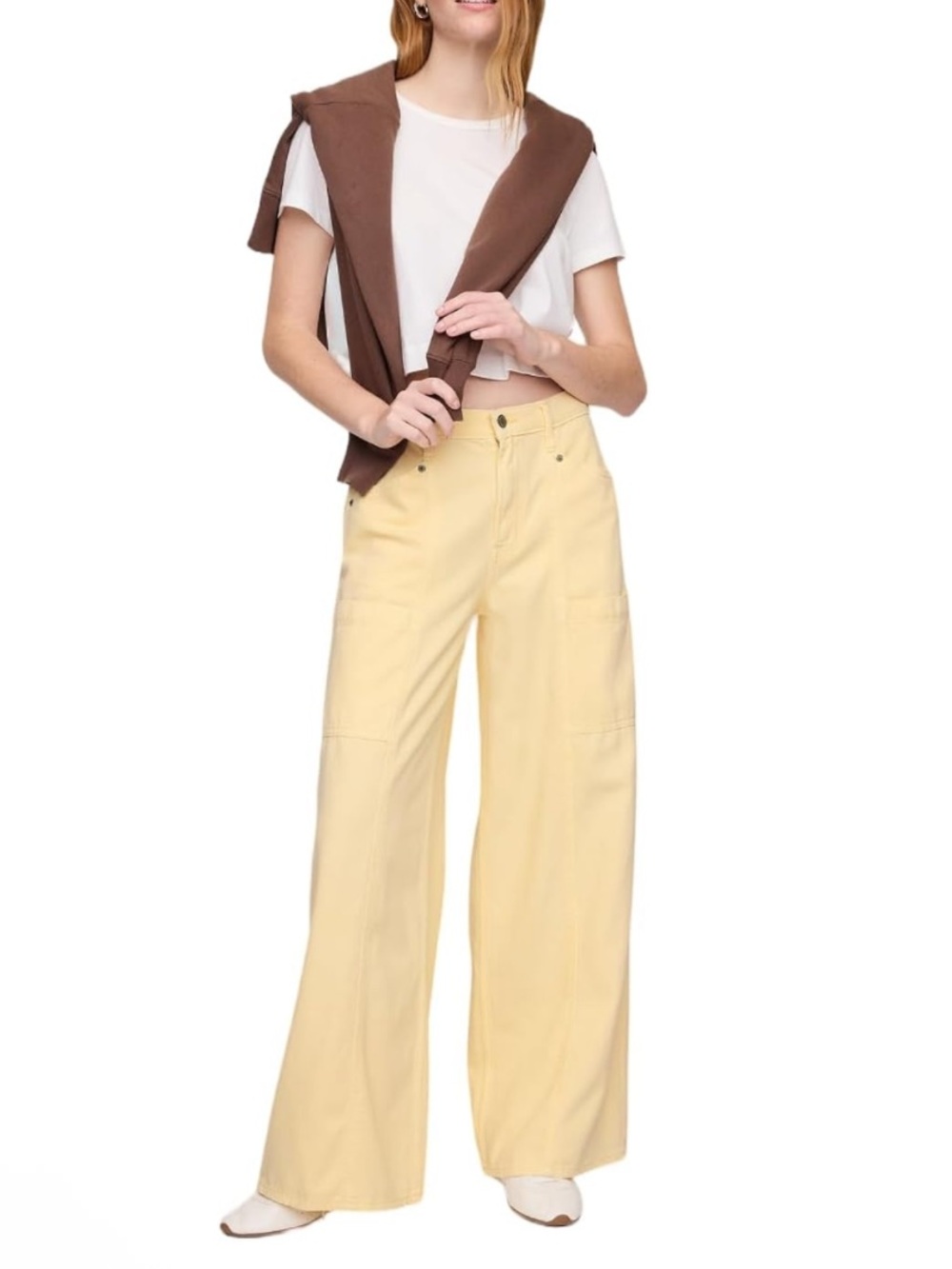 GAP  UltraSoft Baggy Utitity Jeans High-Rise Wide Leg Size 6/28